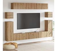 vidaXL TV Units Wall-mounted 4 pcs Artisan Oak Engineered wood