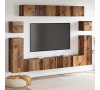 vidaXL TV Units Wall-mounted 4 pcs Old Wood Engineered wood