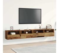 vidaXL TV Wall Cabinet 2 pcs Old Wood 100 x 30 x 30 cm Engineered Wood