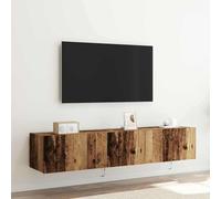 vidaXL TV Wall Cabinet 2 pcs Old Wood 80 x 35 x 31 cm Engineered Wood