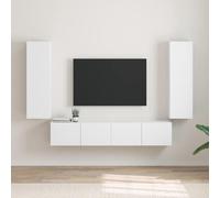 vidaXL TV Wall Cabinet 2 pcs White 30 x 31 x 100 cm Engineered Wood