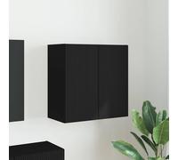 vidaXL TV Wall Cabinet Black 59.5 x 31 x 60 cm Engineered Wood
