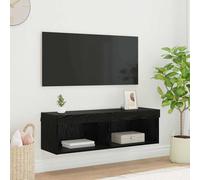 vidaXL TV Wall Cabinet Black Oak 100 x 30 x 30 cm Engineered Wood