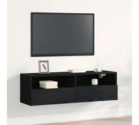 vidaXL TV Wall Cabinet Black Oak 100 x 30 x 30 cm Engineered Wood