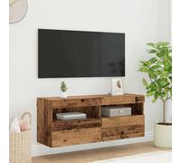 vidaXL TV Wall Cabinet Old Wood 100 x 30 x 40 cm Engineered Wood