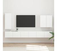 vidaXL TV Wall Cabinet Set Wall-mounted 6 pcs White