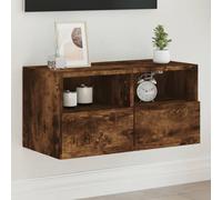 vidaXL TV Wall Cabinet Wall-mounted TV Cabinet Smoked Oak Engineered Wood