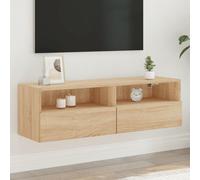 vidaXL TV Wall Cabinet Wall-mounted TV Cabinet Sonoma Oak Engineered Wood