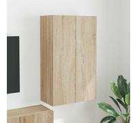 vidaXL TV Wall Cabinet 59.5 x 31 x 100 cm Sonoma Oak Engineered Wood, Brown
