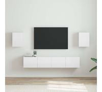 vidaXL TV Wall Cabinet Wall-mounted 2 pcs Gloss White 30 x 31 x 40 cm