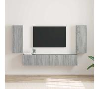 vidaXL TV Wall Cabinet Wall-mounted 2 pcs Grey Sonoma 30 x 31 x 80 cm