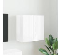 vidaXL TV Wall Cabinet Wall-mounted High Gloss White 59.5 x 31 x 60 cm