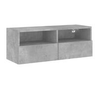 vidaXL TV Wall Cabinet Wall-mounted TV Cabinet Concrete Grey Engineered Wood