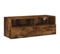 vidaXL TV Wall Cabinet Wall-mounted TV Cabinet Smoked Oak Engineered Wood