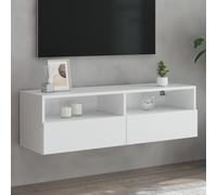 vidaXL TV Wall Cabinet Wall-mounted TV Cabinet TV Unit White Engineered Wood