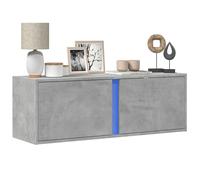 vidaXL TV Wall Cabinet with LED Lights Floating Cabinet TV Unit Concrete Grey