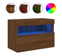 TV Wall Cabinets with LED Lights Wall Mounted TV Unit Floating TV Stand vidaXL
