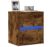 TV Wall Cabinet with LED Black Width:180/130/100/80/41 cm Engineered wood vidaXL