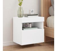 Vidaxl Tv Wall Cabinet With Led Lights White 40X30X40 Cm