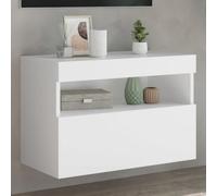 Vidaxl Tv Wall Cabinet With Led Lights White 60X30X40 Cm