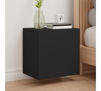 vidaXL TV Wall Cabinets Wall Mounted TV Units 2 pcs Black Engineered Wood