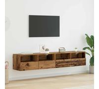 vidaXL TV Wall Cabinets 2 pcs Old Wood 80 x 30 x 30 cm Engineered Wood