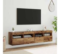 vidaXL TV Wall Cabinets 2 pcs Old Wood 80 x 30 x 40 cm Engineered Wood