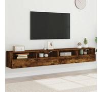 vidaXL TV Wall Cabinets Floating TV Unit 2 pcs Smoked Oak Engineered Wood
