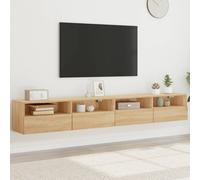 vidaXL TV Wall Cabinets Floating TV Unit 2 pcs Sonoma Oak Engineered Wood