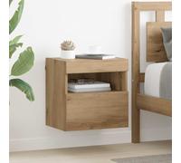 vidaXL TV Wall Cabinets with LED 2 pcs Artisan Oak 40 x 30 x 40 cm