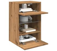 vidaXL TV Wall Cabinets with LED Lights 2 pcs Artisan Oak 40x30x60,5 cm