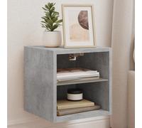 Vidaxl Tv Wall Cabinets With Led Lights 2 Pcs Concrete Grey 30X28.5X30 Cm