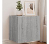 vidaXL TV Wall Cabinets with LED Lights 2 pcs Grey Sonoma 40.5x35x40 cm