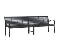vidaXL Twin Garden Bench, Outdoor Bench for Patio, Park Bench Seat with Backrest