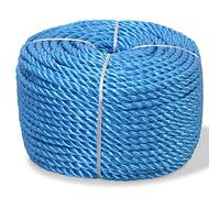 vidaXL Twisted Rope Polypropylene 12mm 100m Blue Weatherproof Lifting Swing