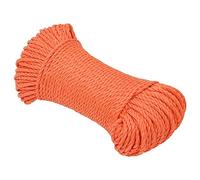 "vidaXL Twisted Work Rope - Durable Polypropylene Cord in Vibrant Orange - Ideal for Home, Garden, Workshop Use - 8 mm Diameter, 25 m Length"