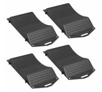 vidaXL Tyre Savers 4 pcs Black 44 x 20 x 4 cm PP