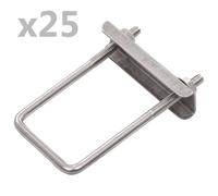 vidaXL U Connector for Fence Post 60x40 mm 25 Sets