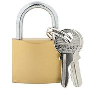 vidaXL U Lock with Keys, 6 Pieces, Brass Iron, Versatile, Rectangular, Modern and Durable Lock, Safe and Weather Resistant for Indoor and Outdoor Use