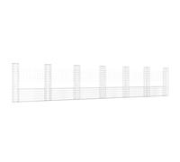 vidaXL U-Shape Gabion Basket with 7 Posts Iron 740x20x150 cm