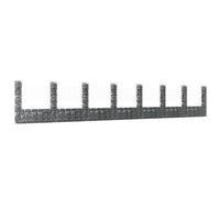 vidaXL U-shape Gabion Basket with 8 Posts Iron 860x20x150 cm