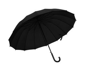 vidaXL Umbrella Automatic Black Outdoor Patio Handle Rain Walking Umbrella
