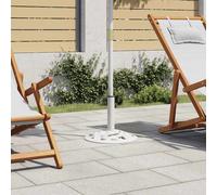 vidaXL Umbrella Base White 9 kg 40 cm Cast Iron NEW