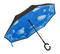 vidaXL Umbrella C-handle Black Outdoor Patio Handle Rain Walking Umbrella