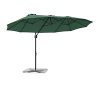 vidaXL Garden Cantilever Parasol Green 372 x 198 x 243 cm
