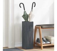 vidaXL Umbrella Stand Anthracite 15.5 x 15.5 x 49 cm Metal