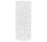 vidaXL Umbrella Stand Leaves Steel White