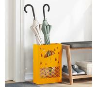 vidaXL Umbrella Stand Mustard yellow 28 x 12 x 41 cm Steel