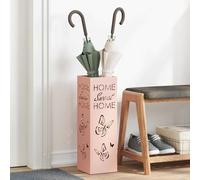 vidaXL Umbrella Stand Pink 15.5 x 15.5 x 49 cm Metal