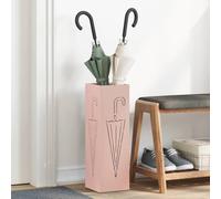 vidaXL Umbrella Stand Pink 15.5 x 15.5 x 49 cm Steel